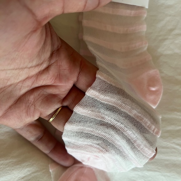 Elegant and pretty translucent socks 🧦🌸 Janie and Jack size 2-3T - Picture 3 of 3